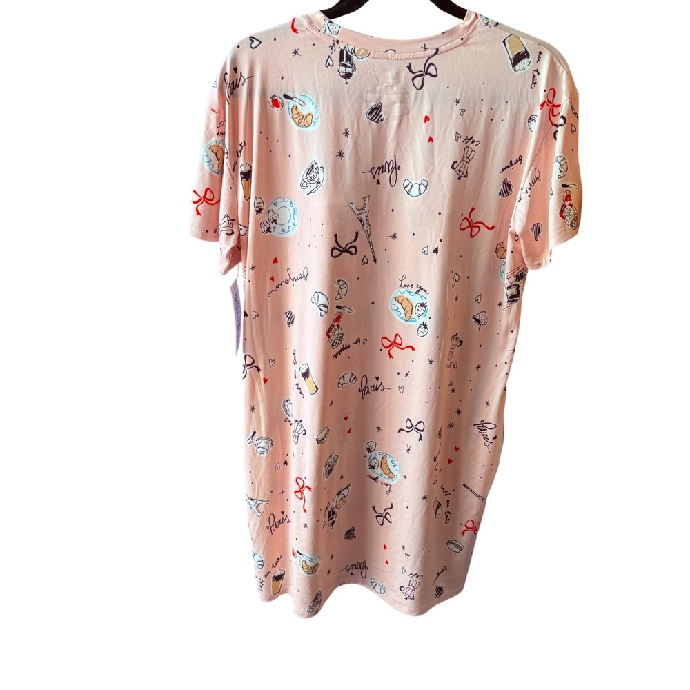 Joyspun Pink Paris Sleepshirt Dreamy Soft Nightgown S-M New JS1636015415GA - Picture 2 of 8